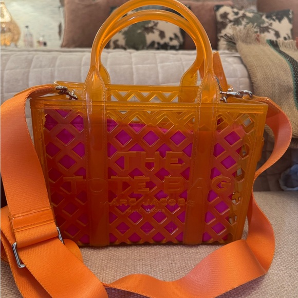 Marc Jacobs Handbags - Marc Jacobs Vibrant Orange and Pink Tote